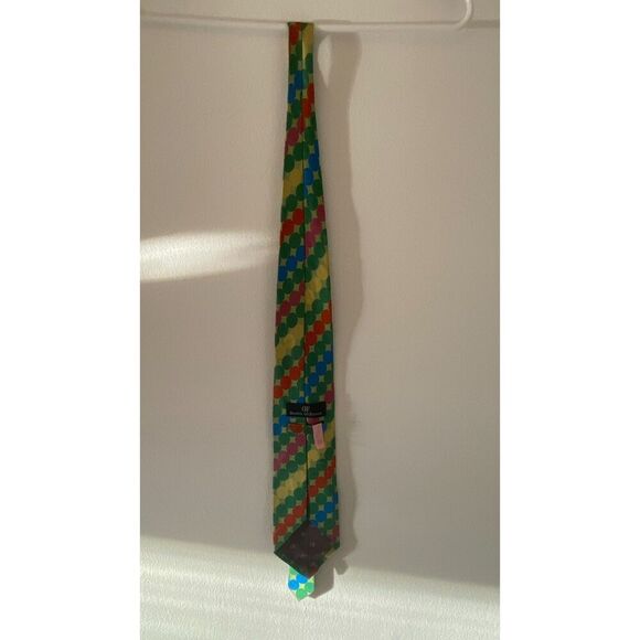 Daniel De Fasson Rainbow Pattern Men's Tie - Picture 5 of 6